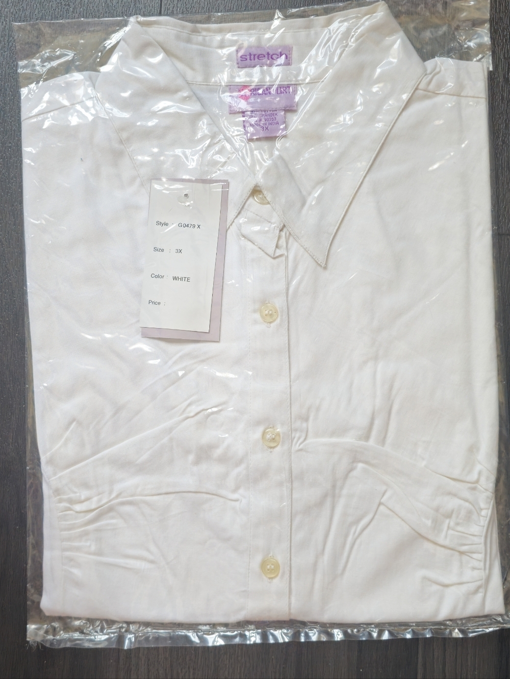 American Flirt - Women's Easy-Care Basic Collared Button Down  Shirts Short Slee